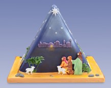 Triangle Nativity Cake - Front (Shepherd Set)